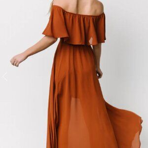 Baltic Born Cinnamon Victoria Off Shoulder Maxi Dress
